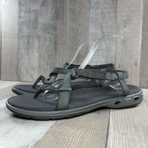 Columbia Womens Size 11 Abaco Vent Strappy Sandal Nubuck Hook And Loop Dark Gray